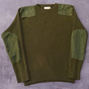 Vintage US Military Acrylic Commando Sweater Mens M Olive Green Gorpcore Army